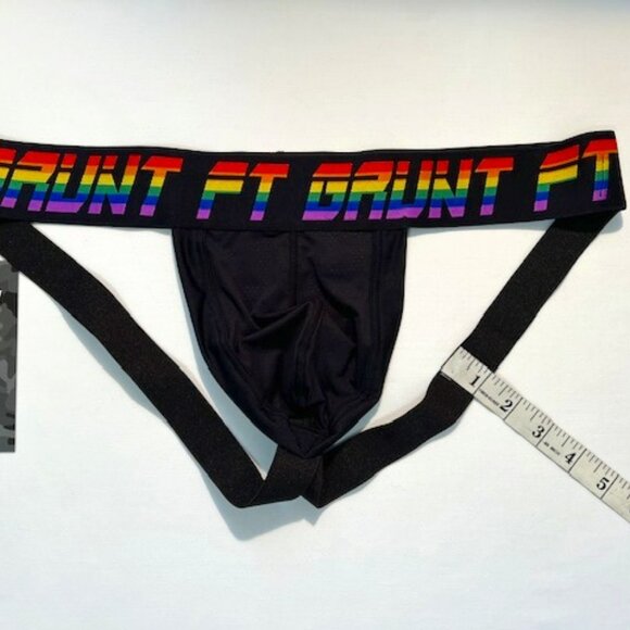Fort Troff "GRUNT" Size "M" Mesh Pride Athletic Supporter - Black-PRIDE Colors - Picture 5 of 11